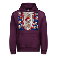 Mauve Wine Baseball Mom Urban Hoodie - CowhideDigitalArt