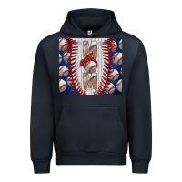 Navy Baseball Mom Urban Hoodie - CowhideDigitalArt