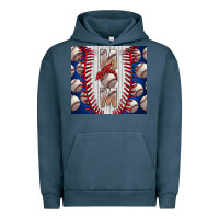 Pigment Midnight Navy Baseball Mom Urban Hoodie - CowhideDigitalArt