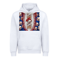 White Baseball Mom Urban Hoodie - CowhideDigitalArt