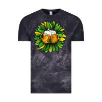 Cloud Black St. Patricks Sunflower With Beer Vintage Tee - BundleAndBundleShop