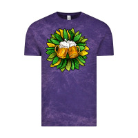 Cloud Purple St. Patricks Sunflower With Beer Vintage Tee - BundleAndBundleShop
