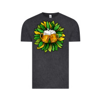 Vintage Black St. Patricks Sunflower With Beer Vintage Tee - BundleAndBundleShop