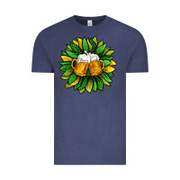 Vintage Denim St. Patricks Sunflower With Beer Vintage Tee - BundleAndBundleShop