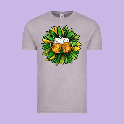 St. Patricks Sunflower With Beer Vintage Tee Designed By Bundleandbundleshop