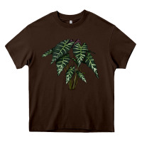 Chocolate Brown Amazon Elephant Ear Heavy Core Tee - LillyAllenDesigns