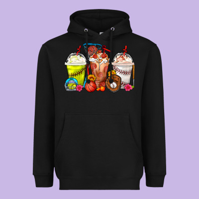 Softball Basketball Baseball Sports Coffee Cups Heavyweight Hoodie Designed By Fadigitalartstudio