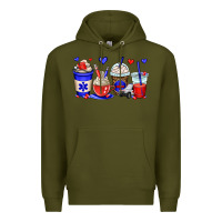 Army Green emt emergency medical technician coffee cups Premium Hoodie - OliviaCreatesArt