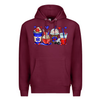 Burgundy emt emergency medical technician coffee cups Premium Hoodie - OliviaCreatesArt