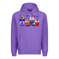 Purple emt emergency medical technician coffee cups Premium Hoodie - OliviaCreatesArt