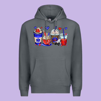 Emt Emergency Medical Technician Coffee Cups Premium Hoodie Designed By Oliviacreatesart