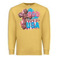 Antique Gold God Blessed the USA Premium Sweatshirt - FaDigitalArtStudio