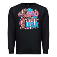 Black God Blessed the USA Premium Sweatshirt - FaDigitalArtStudio