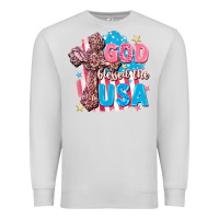 Dove Grey God Blessed the USA Premium Sweatshirt - FaDigitalArtStudio