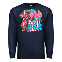 Navy God Blessed the USA Premium Sweatshirt - FaDigitalArtStudio