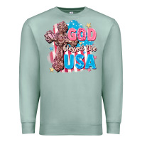 Seafoam God Blessed the USA Premium Sweatshirt - FaDigitalArtStudio