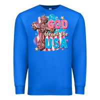 True Royal God Blessed the USA Premium Sweatshirt - FaDigitalArtStudio