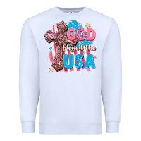 White God Blessed the USA Premium Sweatshirt - FaDigitalArtStudio