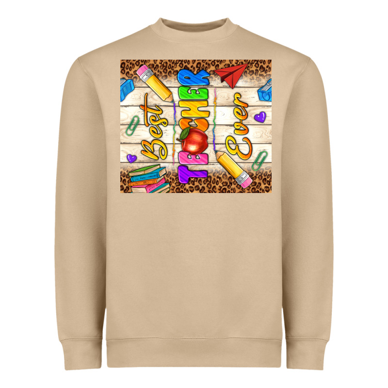 Best Teacher Ever Heavyweight Sweatshirt by NancyCooperArtShop | Teevron