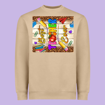 Best Teacher Ever Heavyweight Sweatshirt Designed By Nancycooperartshop