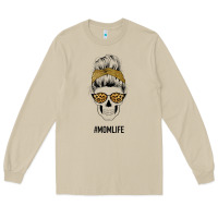Mushroom Yellow Glitter, Leopard Pattern Mom Skull Long Sleeve Tee - Bettercallsaul