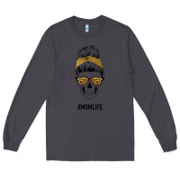 Smoke Yellow Glitter, Leopard Pattern Mom Skull Long Sleeve Tee - Bettercallsaul