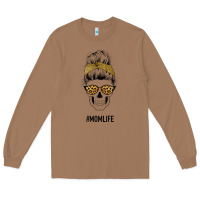 Toasted Coconut Yellow Glitter, Leopard Pattern Mom Skull Long Sleeve Tee - Bettercallsaul