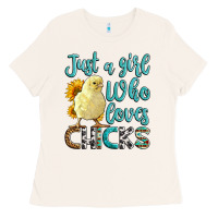 Bone Western Just A Girl Who loves Chicks Ladies Tee - LillyAllenDesigns