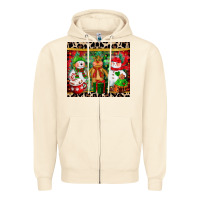 Sandshell christmas snowman polar bear reindeer Zipper Hoodie - CowGirlArtShop