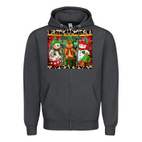 Smoke christmas snowman polar bear reindeer Zipper Hoodie - CowGirlArtShop