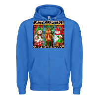 True Royal christmas snowman polar bear reindeer Zipper Hoodie - CowGirlArtShop