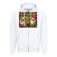 White christmas snowman polar bear reindeer Zipper Hoodie - CowGirlArtShop