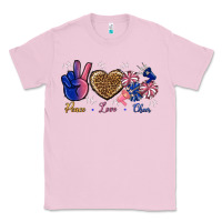 Bubblegum Pink Peace Love Cheer Classic Tee - BundleAndBundleShop