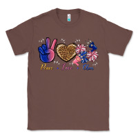 Chestnut Peace Love Cheer Classic Tee - BundleAndBundleShop