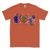 Copper Peace Love Cheer Classic Tee - BundleAndBundleShop