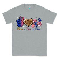 Heather Grey Peace Love Cheer Classic Tee - BundleAndBundleShop