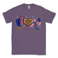 Lavender Peace Love Cheer Classic Tee - BundleAndBundleShop
