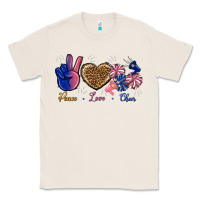Natural Peace Love Cheer Classic Tee - BundleAndBundleShop