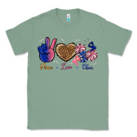 Sage Peace Love Cheer Classic Tee - BundleAndBundleShop