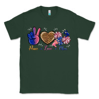 Sports Green Peace Love Cheer Classic Tee - BundleAndBundleShop