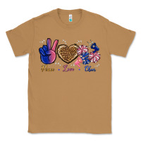 Toasted Coconut Peace Love Cheer Classic Tee - BundleAndBundleShop