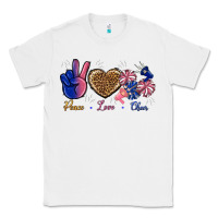 White Peace Love Cheer Classic Tee - BundleAndBundleShop