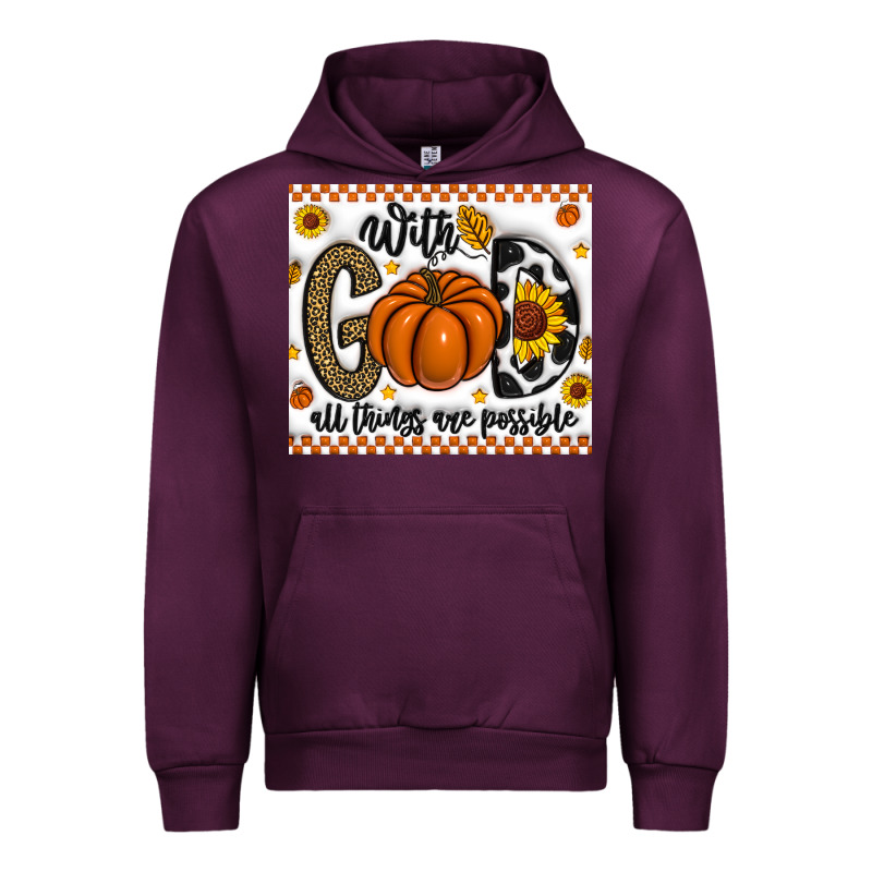 With God All Things Are Possible Urban Hoodie by CowhideDigitalArt | Teevron