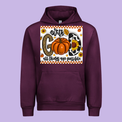 With God All Things Are Possible Urban Hoodie Designed By Cowhidedigitalart