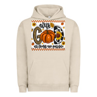Pigment French Oak With God All Things Are Possible Urban Hoodie - CowhideDigitalArt