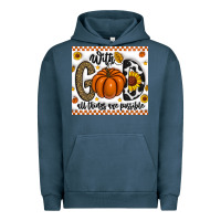Pigment Midnight Navy With God All Things Are Possible Urban Hoodie - CowhideDigitalArt