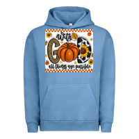 Pigment Pebble Blue With God All Things Are Possible Urban Hoodie - CowhideDigitalArt