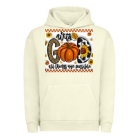 Pigment Pistachio With God All Things Are Possible Urban Hoodie - CowhideDigitalArt