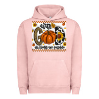 Pigment Salmon With God All Things Are Possible Urban Hoodie - CowhideDigitalArt