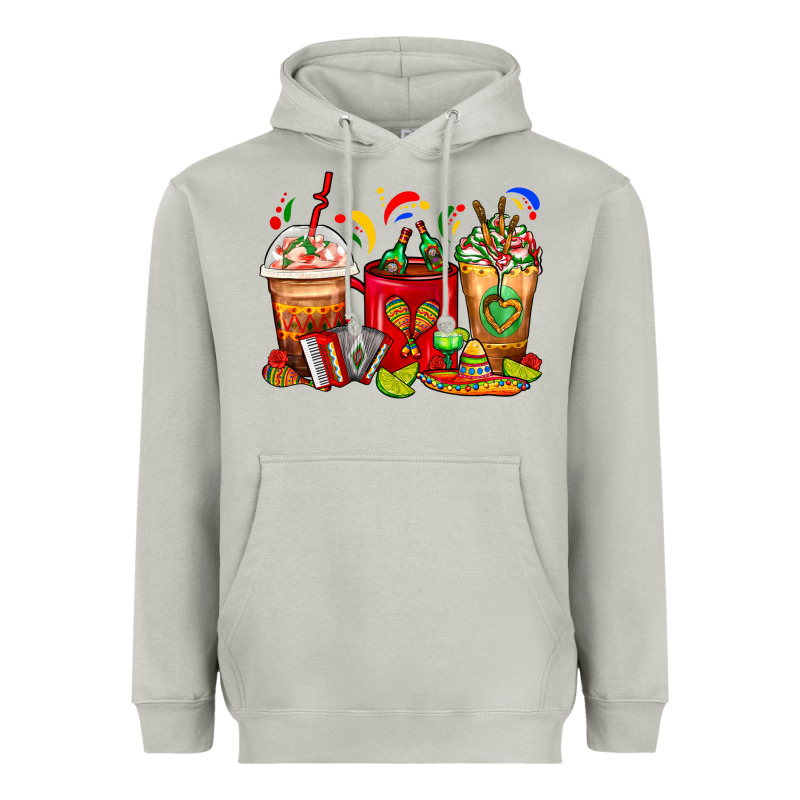 Mexico Coffee Cups Heavyweight Hoodie by FaDigitalArtStudio | Teevron